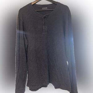 Men’s VINCE Long-Sleeve Navy T-Shirt